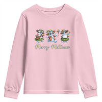 Funny Hawaiian Snowman Summer Graphic Youth Sweatshirt Merry Meltmas