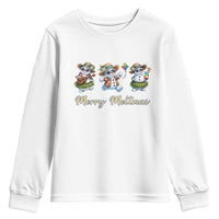 Funny Hawaiian Snowman Summer Graphic Youth Sweatshirt Merry Meltmas