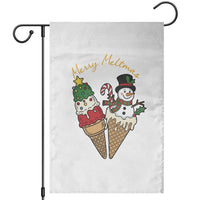 Christmas In July Ice Cream Snowman Graphic Garden Flag Merry Meltmas