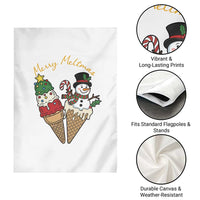 Christmas In July Ice Cream Snowman Graphic Garden Flag Merry Meltmas