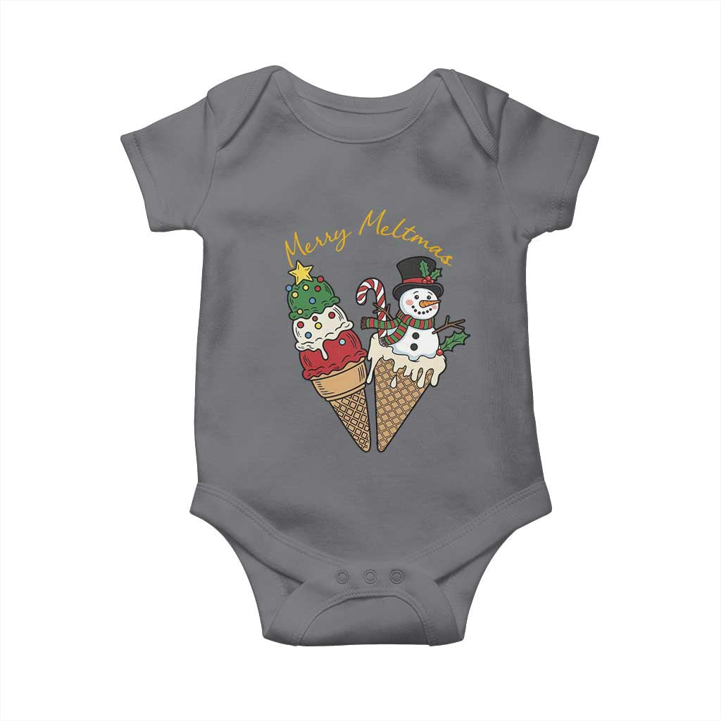 Christmas In July Ice Cream Snowman Graphic Baby Onesie Merry Meltmas