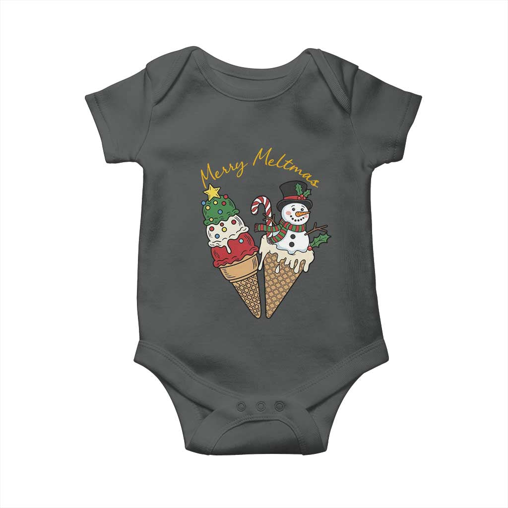 Christmas In July Ice Cream Snowman Graphic Baby Onesie Merry Meltmas