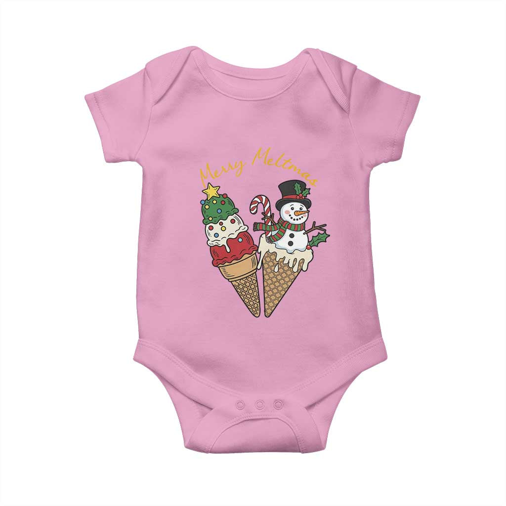 Christmas In July Ice Cream Snowman Graphic Baby Onesie Merry Meltmas