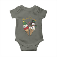 Christmas In July Ice Cream Snowman Graphic Baby Onesie Merry Meltmas