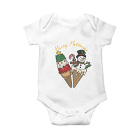 Christmas In July Ice Cream Snowman Graphic Baby Onesie Merry Meltmas