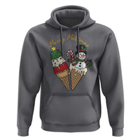 Christmas In July Ice Cream Snowman Graphic Hoodie Merry Meltmas