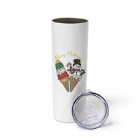 Christmas In July Ice Cream Snowman Graphic Skinny Tumbler Merry Meltmas
