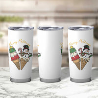 Christmas In July Ice Cream Snowman Graphic Tumbler Cup Merry Meltmas