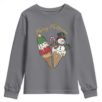 Christmas In July Ice Cream Snowman Graphic Youth Sweatshirt Merry Meltmas