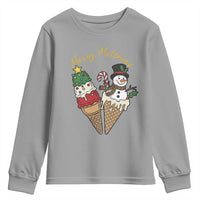 Christmas In July Ice Cream Snowman Graphic Youth Sweatshirt Merry Meltmas