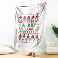 Christmas In July Squad Throw Blanket Tropical Beach Party Graphic