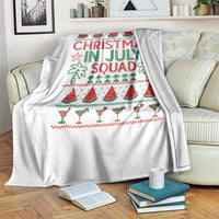 Christmas In July Squad Throw Blanket Tropical Beach Party Graphic