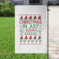 Christmas In July Squad Garden Flag Tropical Beach Party Graphic