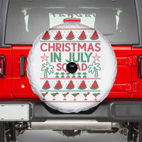 Christmas In July Squad Spare Tire Cover Tropical Beach Party Graphic