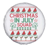 Christmas In July Squad Spare Tire Cover Tropical Beach Party Graphic