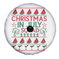 Christmas In July Squad Spare Tire Cover Tropical Beach Party Graphic