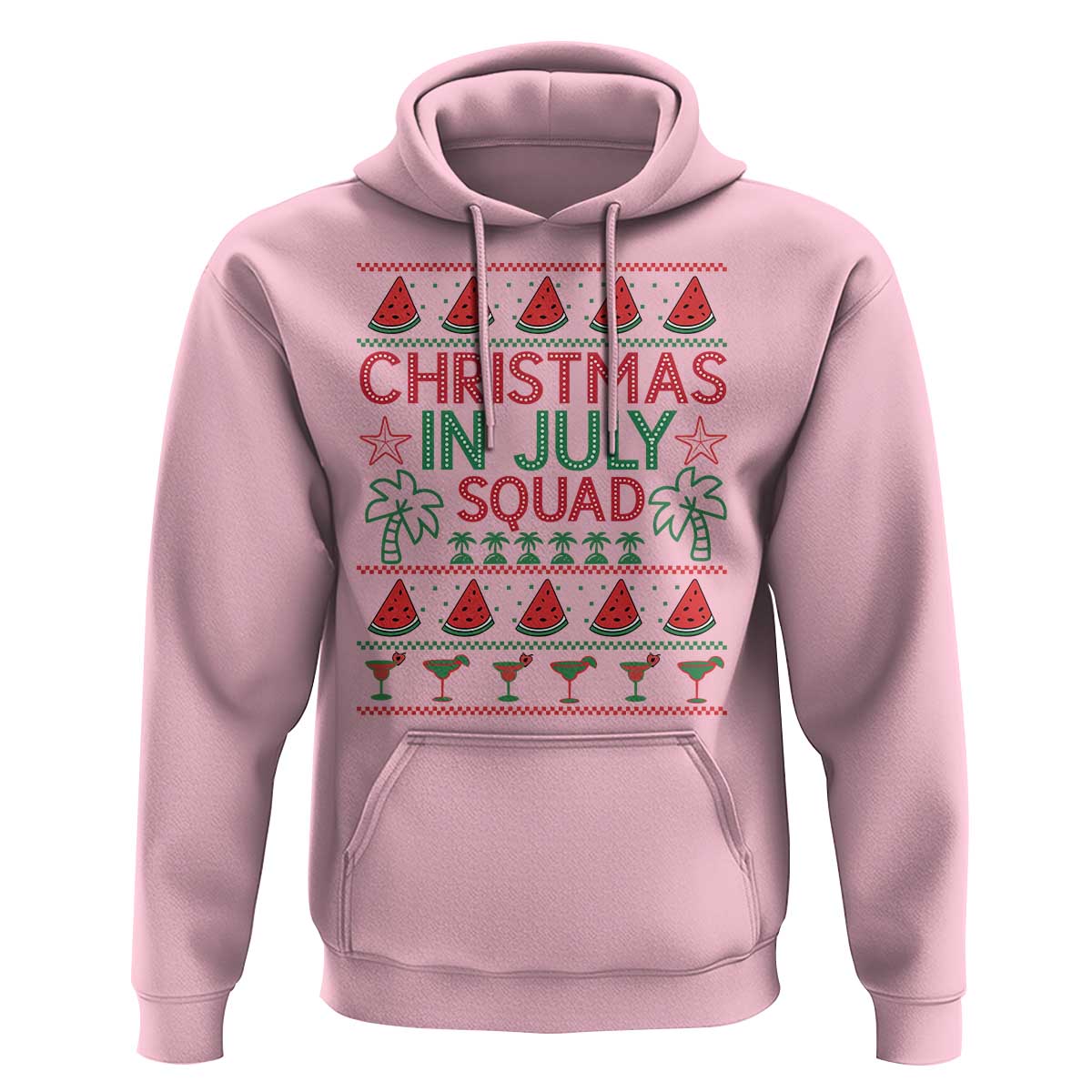 Christmas In July Squad Hoodie Tropical Beach Party Graphic