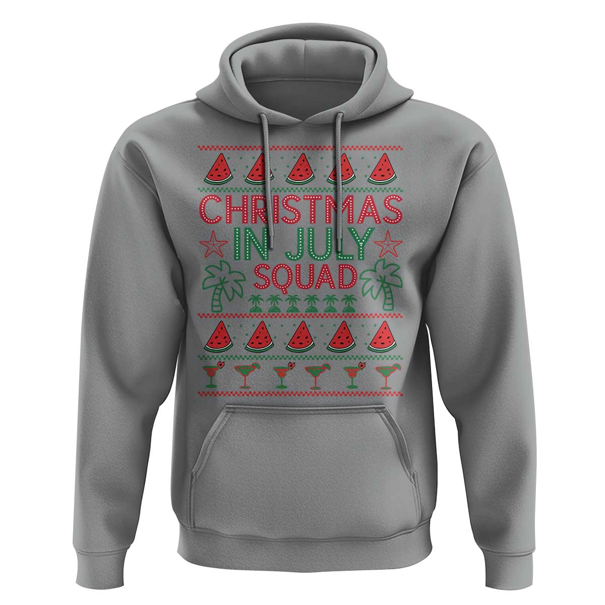 Christmas In July Squad Hoodie Tropical Beach Party Graphic