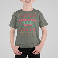 Christmas In July Squad T Shirt For Kid Tropical Beach Party Graphic