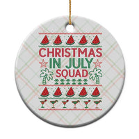 Christmas In July Squad Ceramic Ornament Tropical Beach Party Graphic
