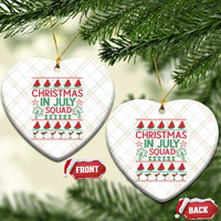 Christmas In July Squad Ceramic Ornament Tropical Beach Party Graphic