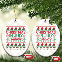 Christmas In July Squad Ceramic Ornament Tropical Beach Party Graphic