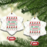 Christmas In July Squad Ceramic Ornament Tropical Beach Party Graphic