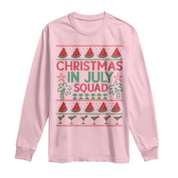 Christmas In July Squad Long Sleeve Shirt Tropical Beach Party Graphic