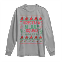 Christmas In July Squad Long Sleeve Shirt Tropical Beach Party Graphic