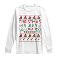 Christmas In July Squad Long Sleeve Shirt Tropical Beach Party Graphic