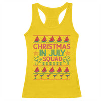 Christmas In July Squad Racerback Tank Top Tropical Beach Party Graphic