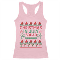 Christmas In July Squad Racerback Tank Top Tropical Beach Party Graphic