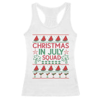 Christmas In July Squad Racerback Tank Top Tropical Beach Party Graphic
