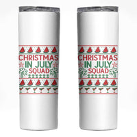 Christmas In July Squad Skinny Tumbler Tropical Beach Party Graphic