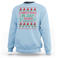 Christmas In July Squad Sweatshirt Tropical Beach Party Graphic