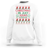 Christmas In July Squad Sweatshirt Tropical Beach Party Graphic