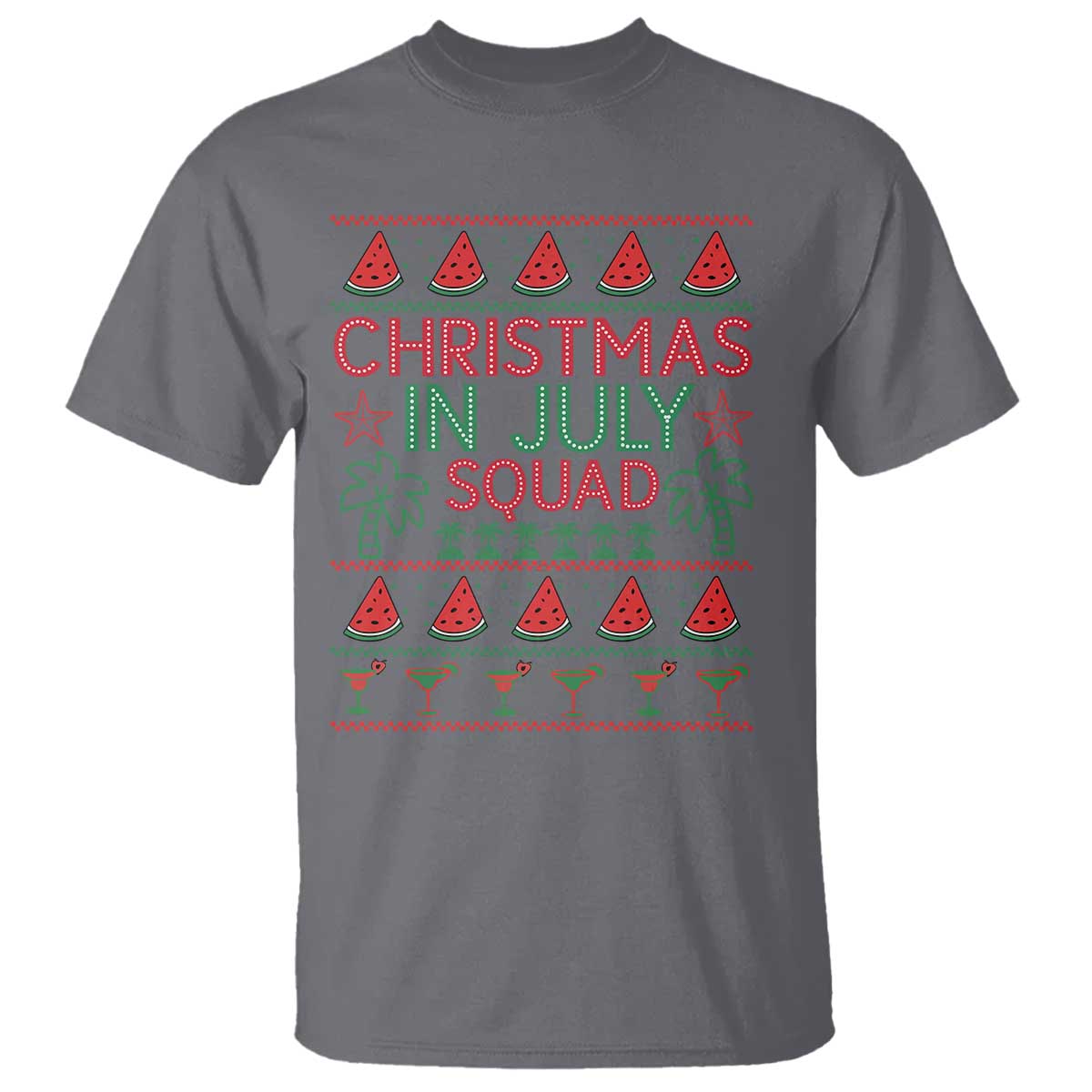 Christmas In July Squad T Shirt Tropical Beach Party Graphic