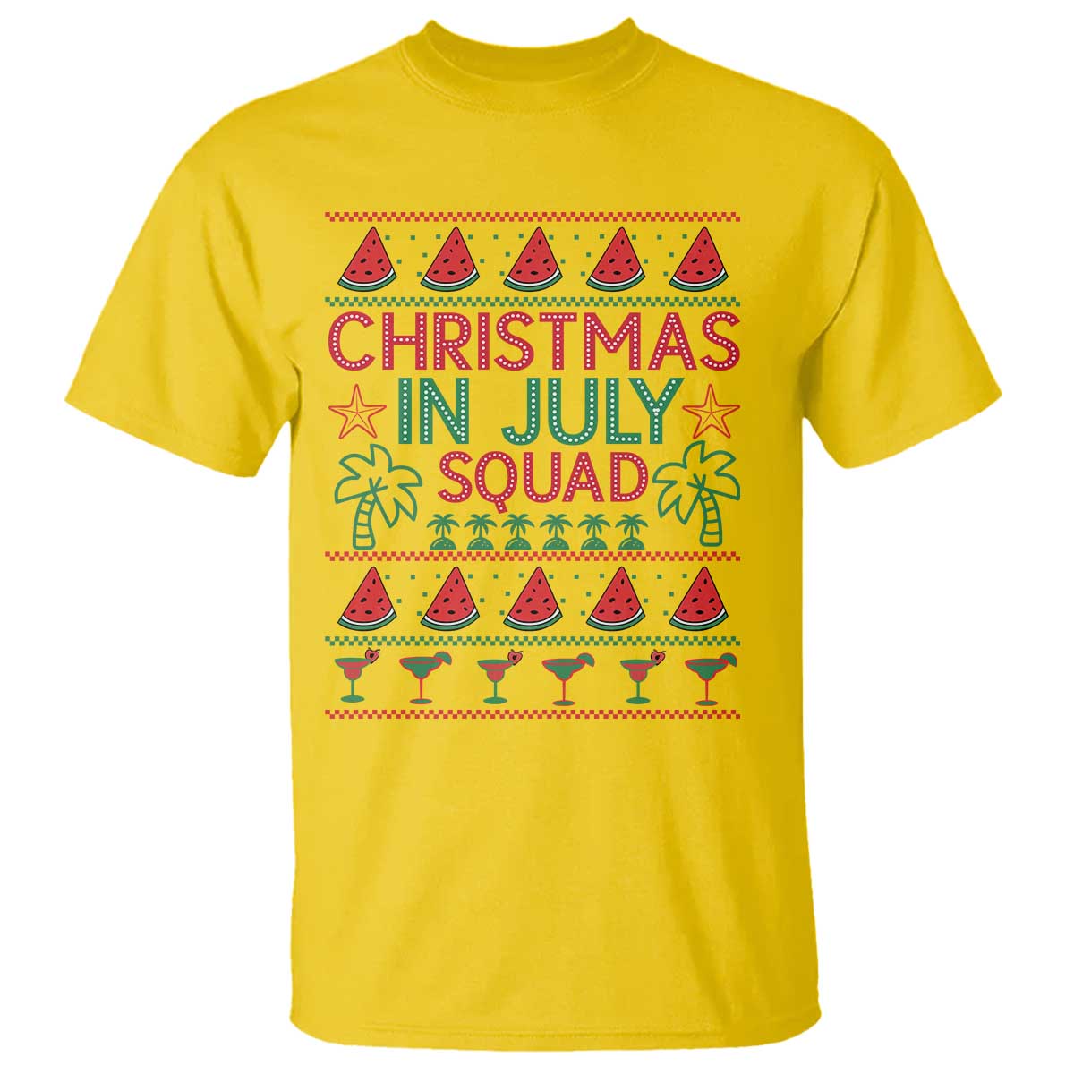 Christmas In July Squad T Shirt Tropical Beach Party Graphic