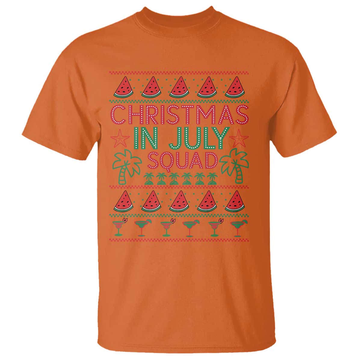 Christmas In July Squad T Shirt Tropical Beach Party Graphic