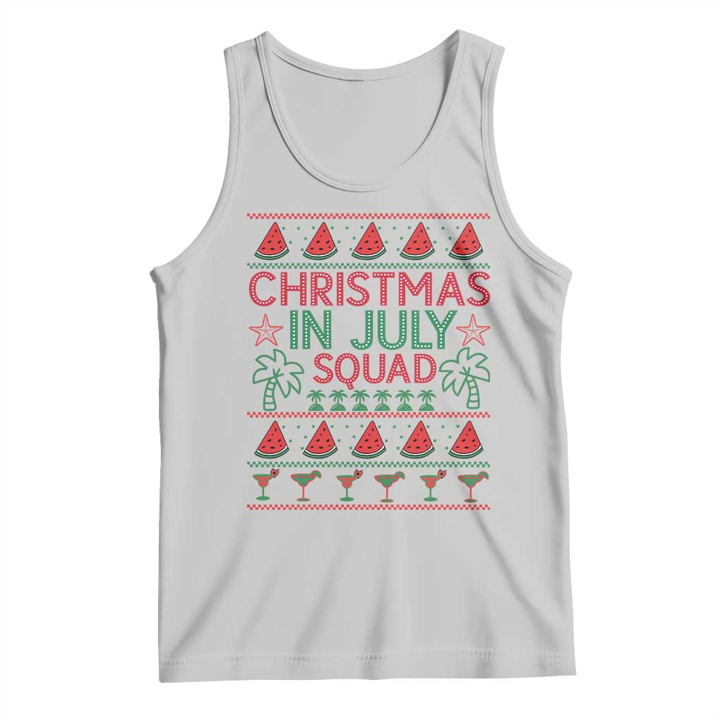 Christmas In July Squad Tank Top Tropical Beach Party Graphic