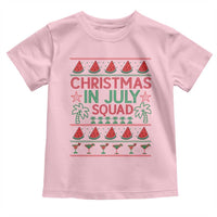Christmas In July Squad Toddler T Shirt Tropical Beach Party Graphic