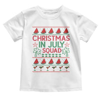 Christmas In July Squad Toddler T Shirt Tropical Beach Party Graphic