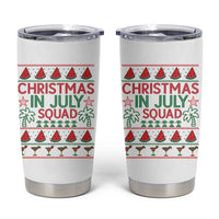 Christmas In July Squad Tumbler Cup Tropical Beach Party Graphic