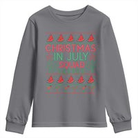 Christmas In July Squad Youth Sweatshirt Tropical Beach Party Graphic