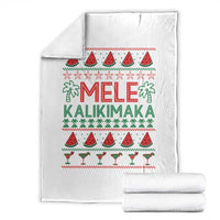Mele Kalikimaka Throw Blanket Hawaiian Ugly Christmas Sweater
