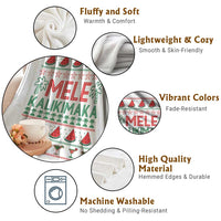 Mele Kalikimaka Throw Blanket Hawaiian Ugly Christmas Sweater