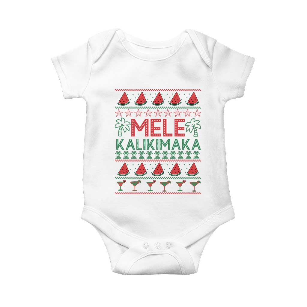 Mele Kalikimaka Baby Onesie Hawaiian Ugly Christmas Sweater