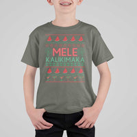 Mele Kalikimaka T Shirt For Kid Hawaiian Ugly Christmas Sweater
