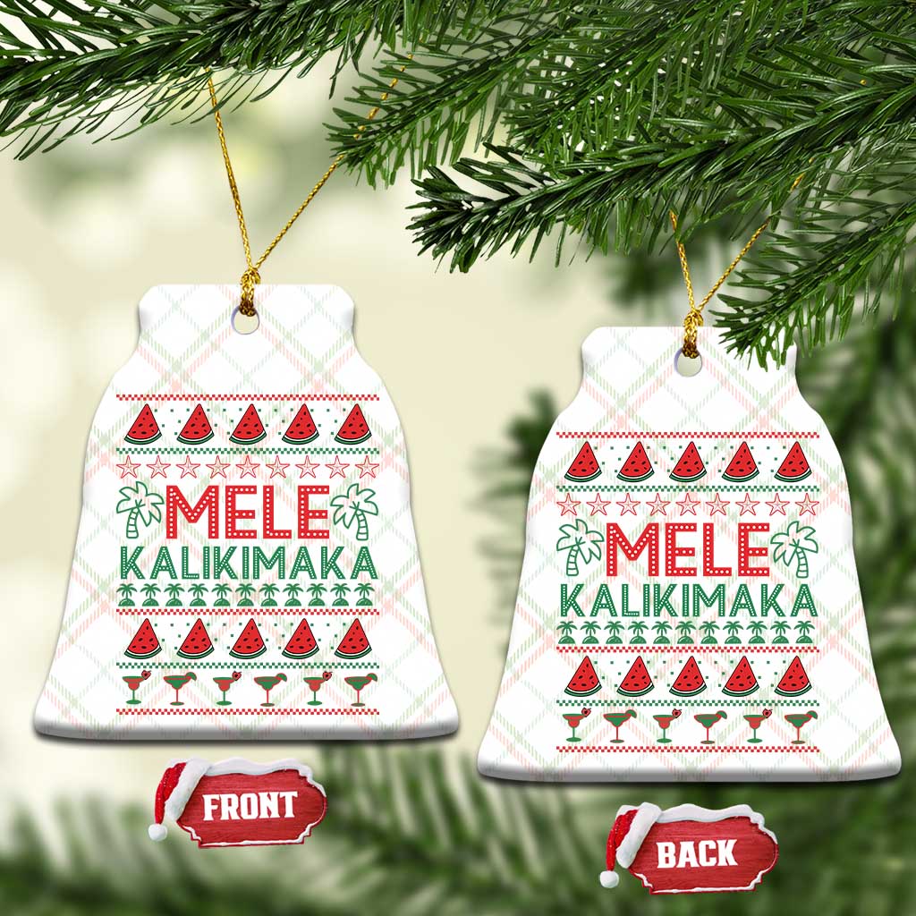 Mele Kalikimaka Ceramic Ornament Hawaiian Ugly Christmas Sweater