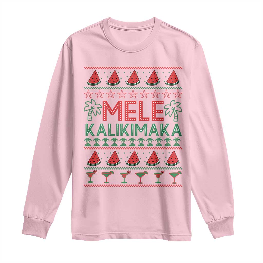 Mele Kalikimaka Long Sleeve Shirt Hawaiian Ugly Christmas Sweater